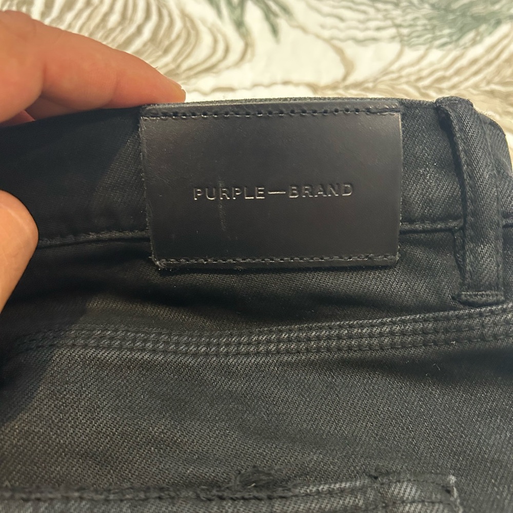 Men's Purple Brand Black Skinny Jeans - Picture 5 of 5